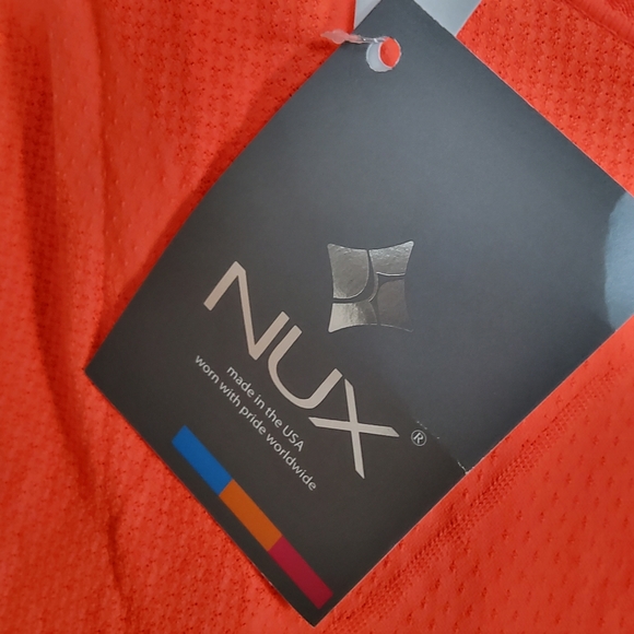 New Nux Athletic Seamless Tank Cami Sports Bra Top Size M Orange Pink - Picture 7 of 8